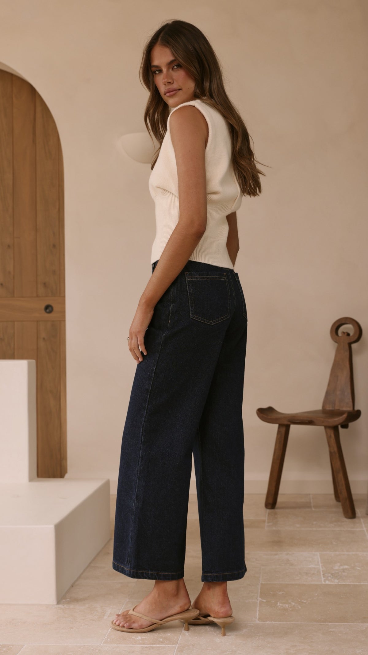 Dakari Knit Top - Cream - Billy J