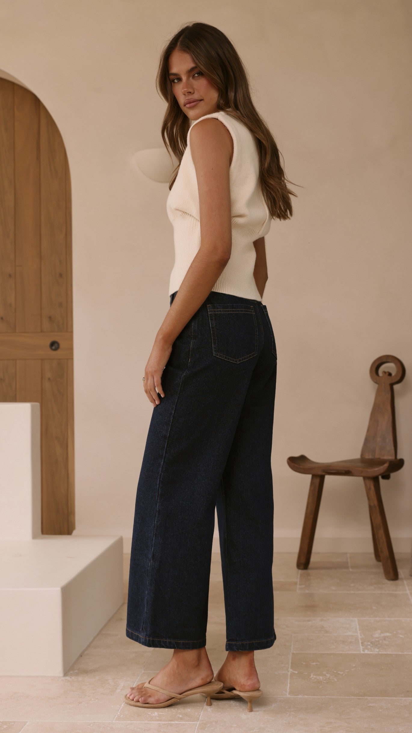 Dakari Knit Top - Cream - Billy J