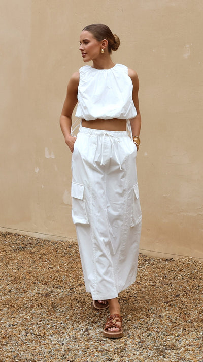 Load image into Gallery viewer, Kasey Midi Skirt - White
