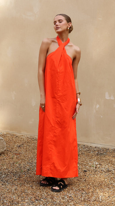 Load image into Gallery viewer, Amber Maxi Dress - Flame - Billy J
