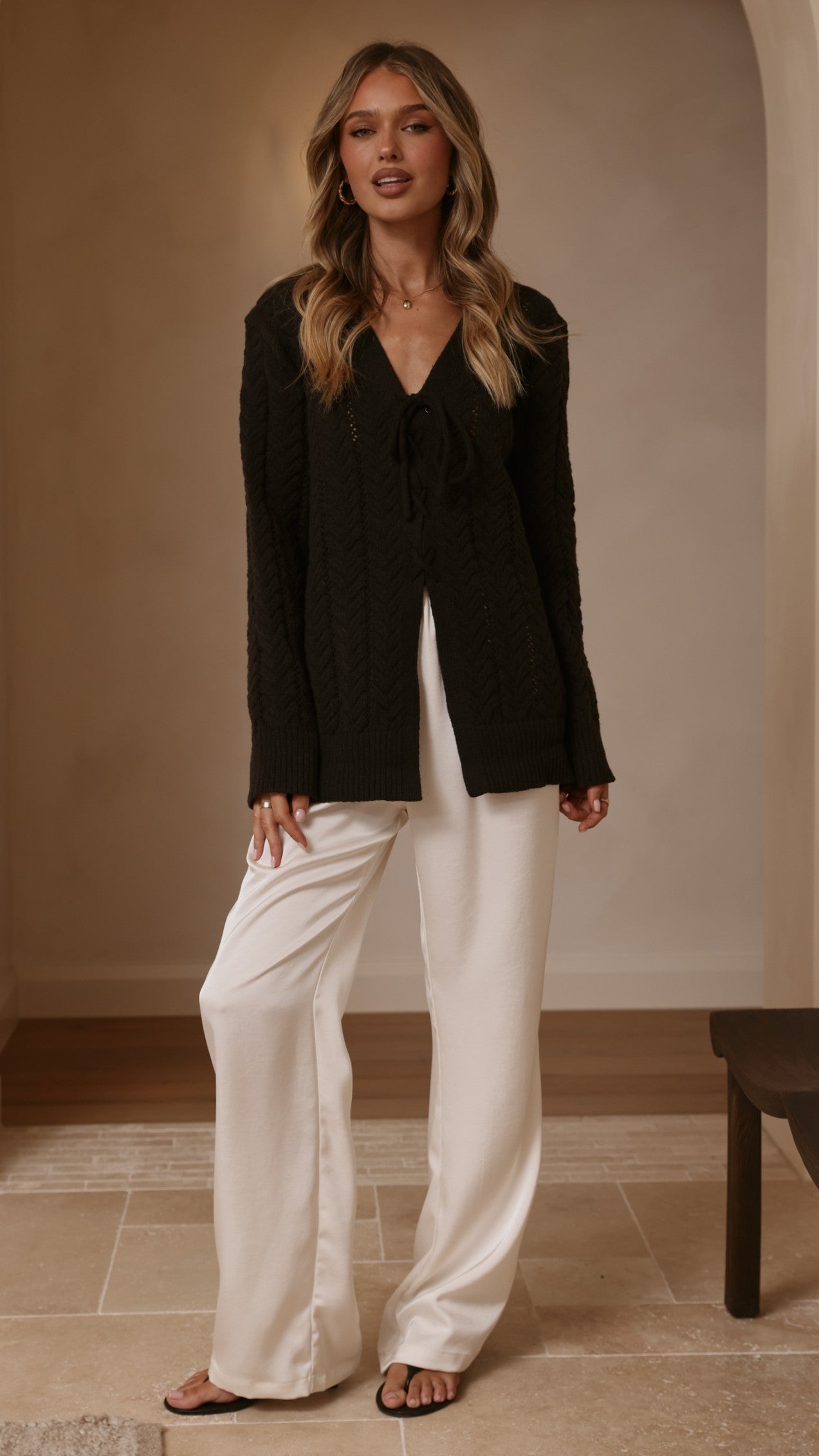 Georgia Knit Top - Black - Billy J