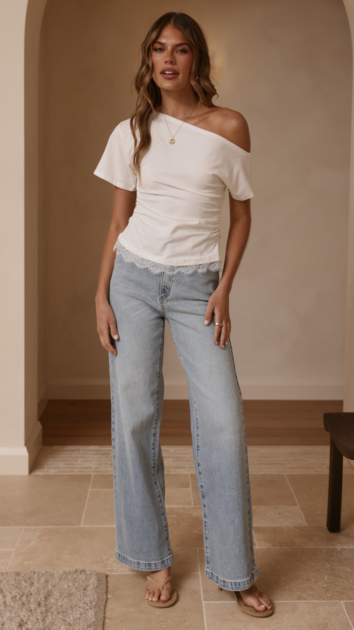 Tallie Lace Top - White - Billy J