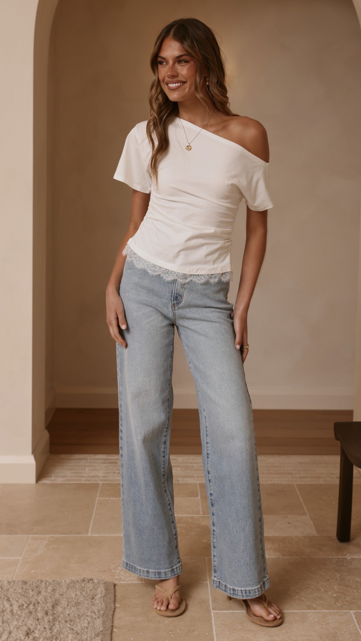 Tallie Lace Top - White - Billy J