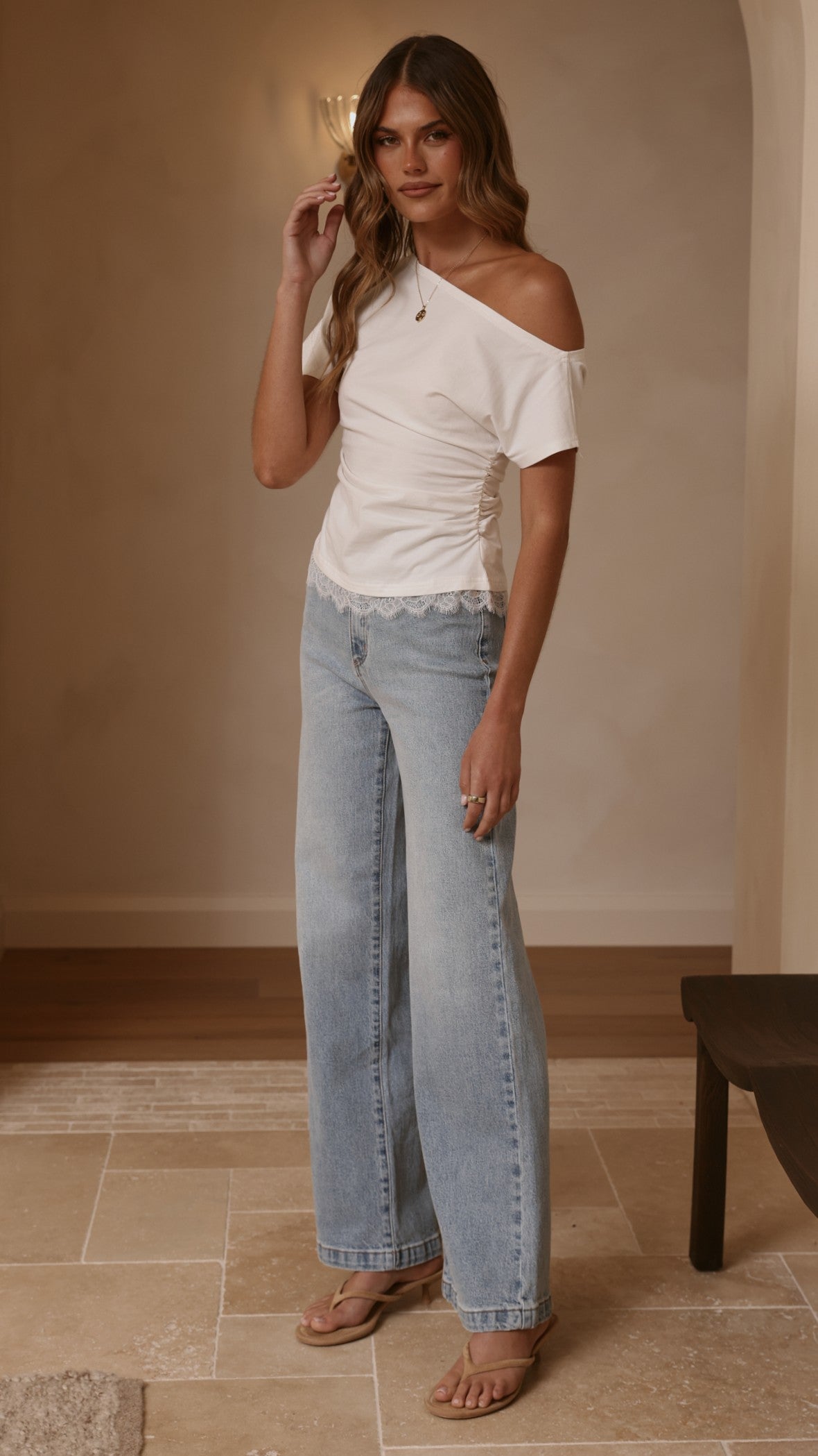 Tallie Lace Top - White - Billy J