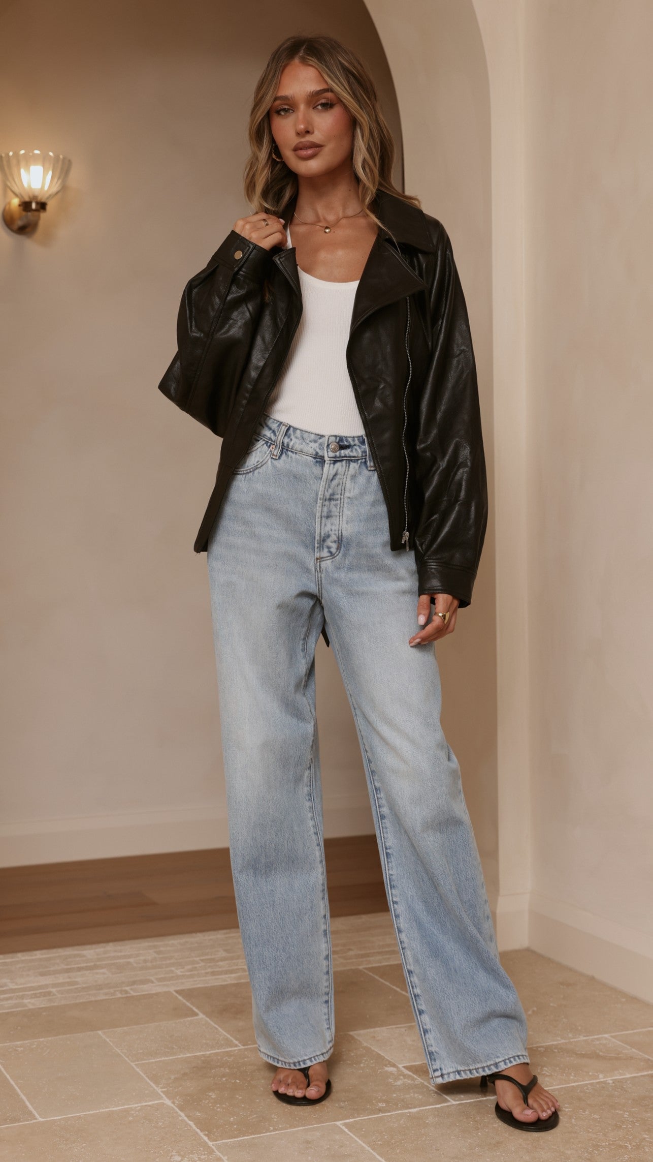 Marzia Tie Waist Jacket - Black - Billy J