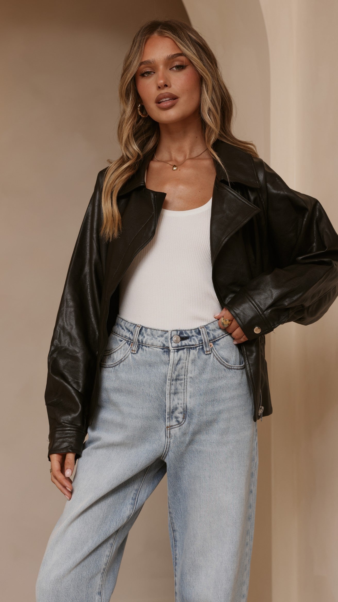 Marzia Tie Waist Jacket - Black - Billy J