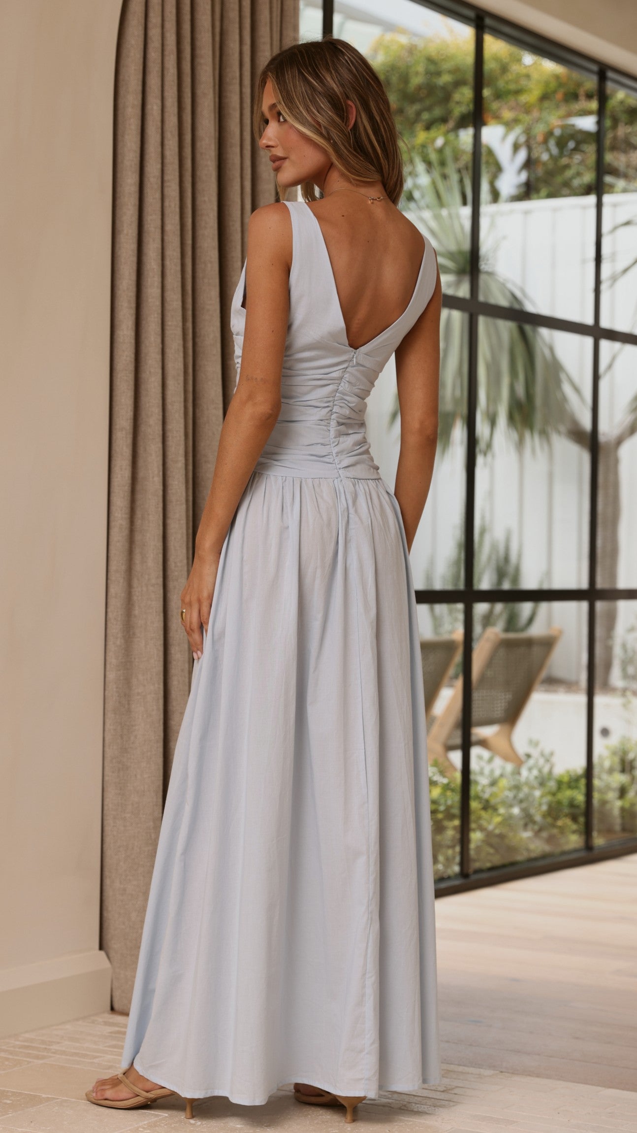 Sanya Maxi Dress - Blue - Billy J