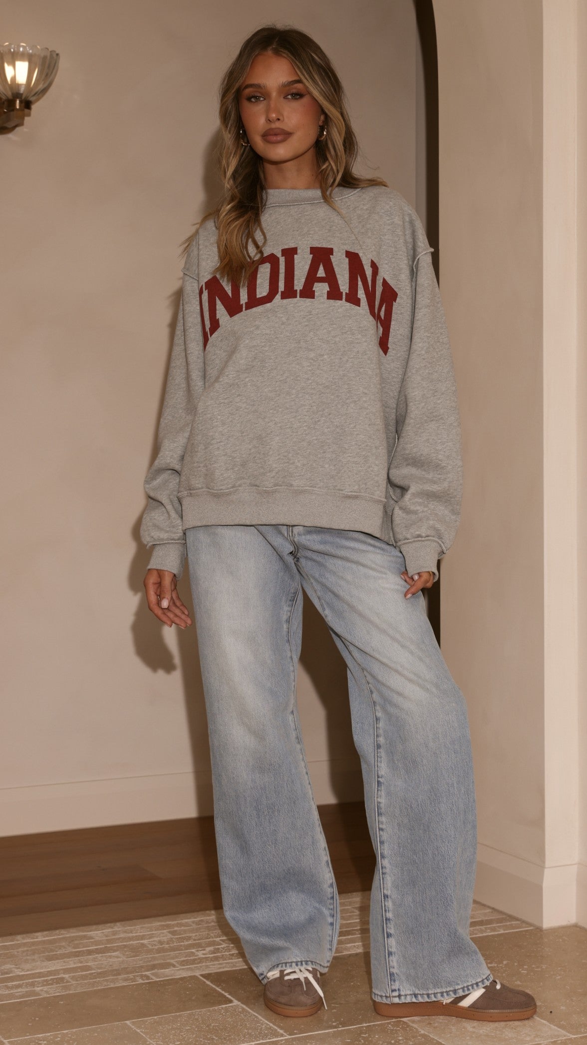 Indiana Crewneck Sweater - Grey - Billy J