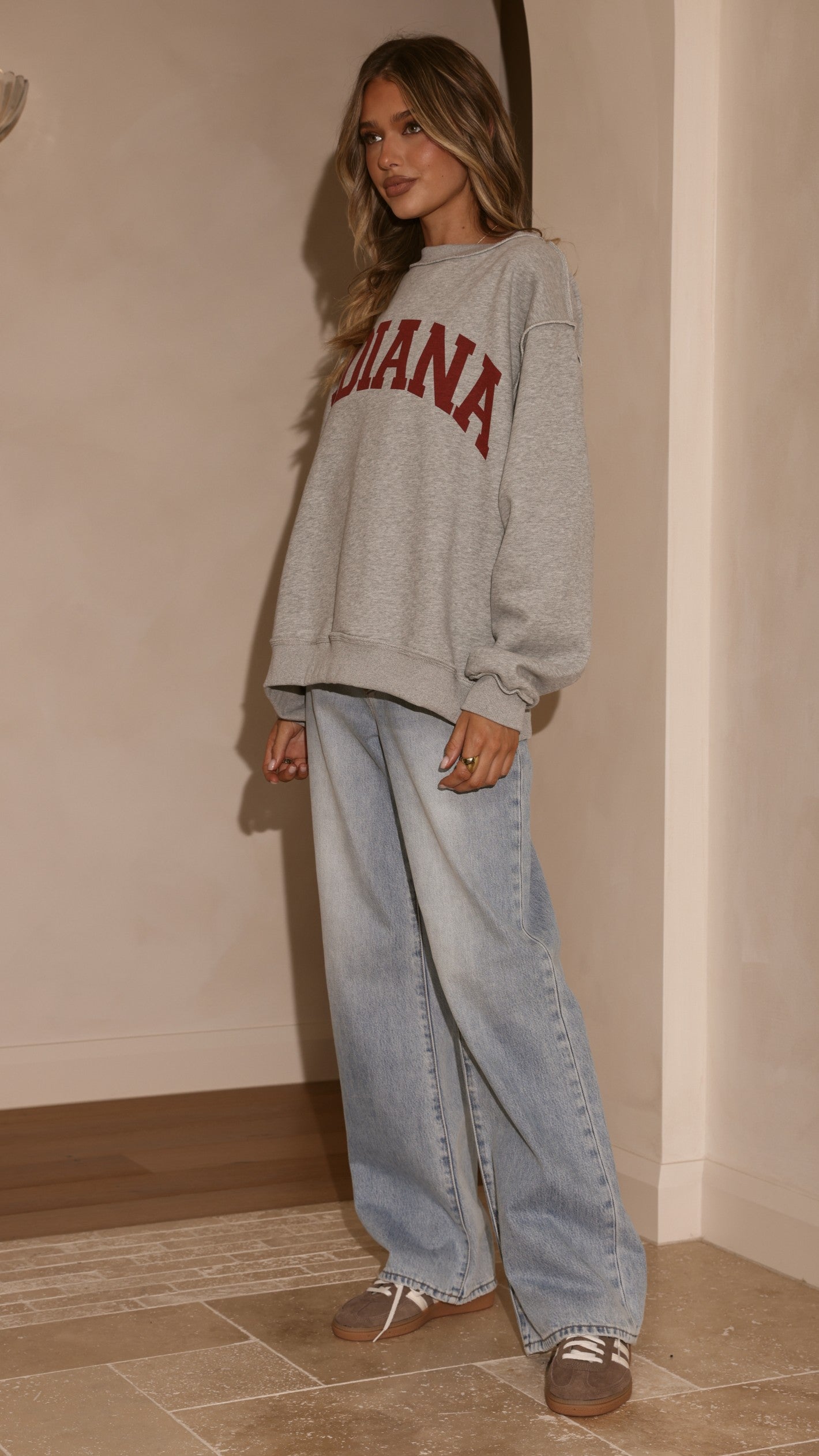 Indiana Crewneck Sweater - Grey - Billy J