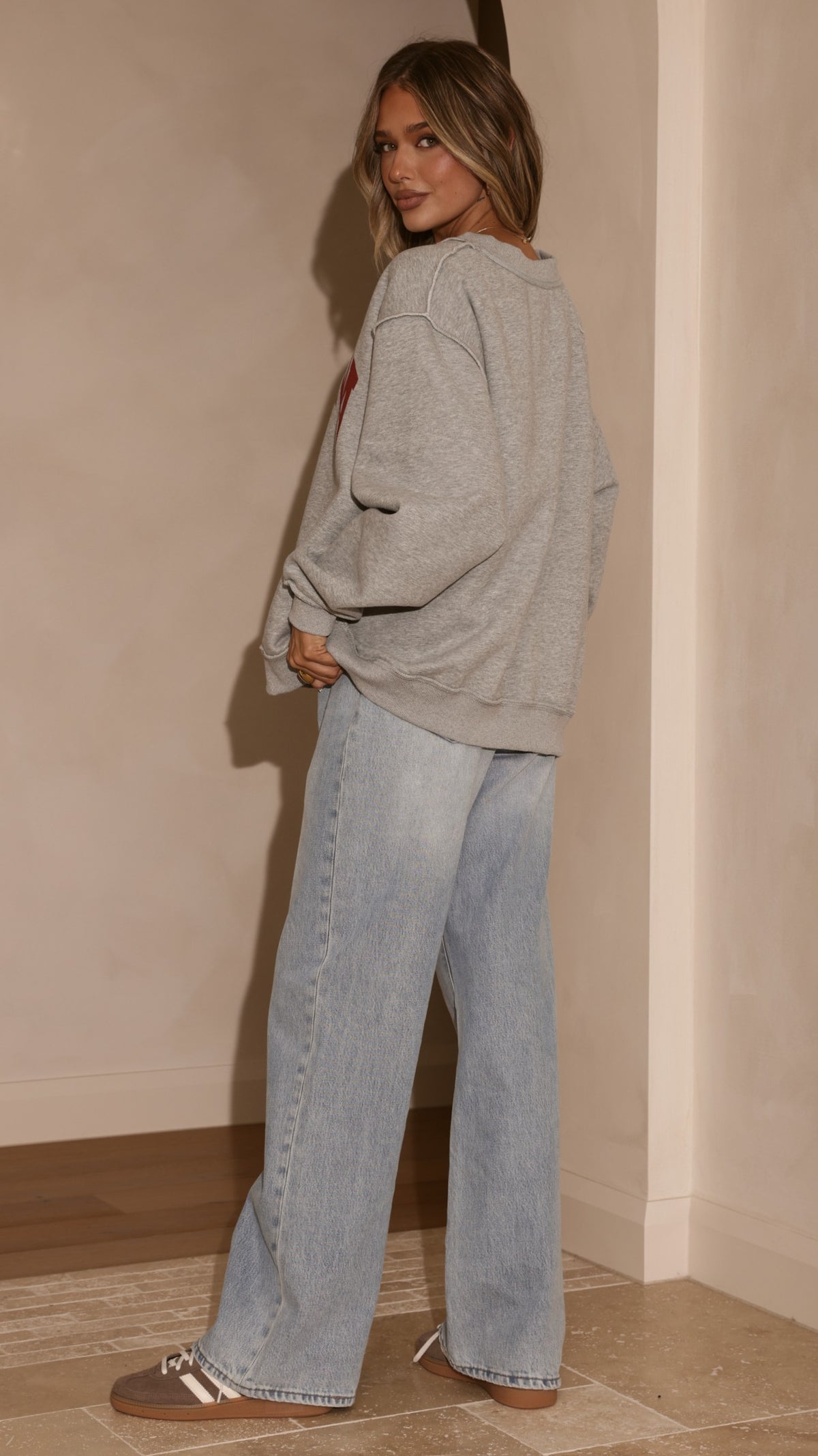 Indiana Crewneck Sweater - Grey - Billy J