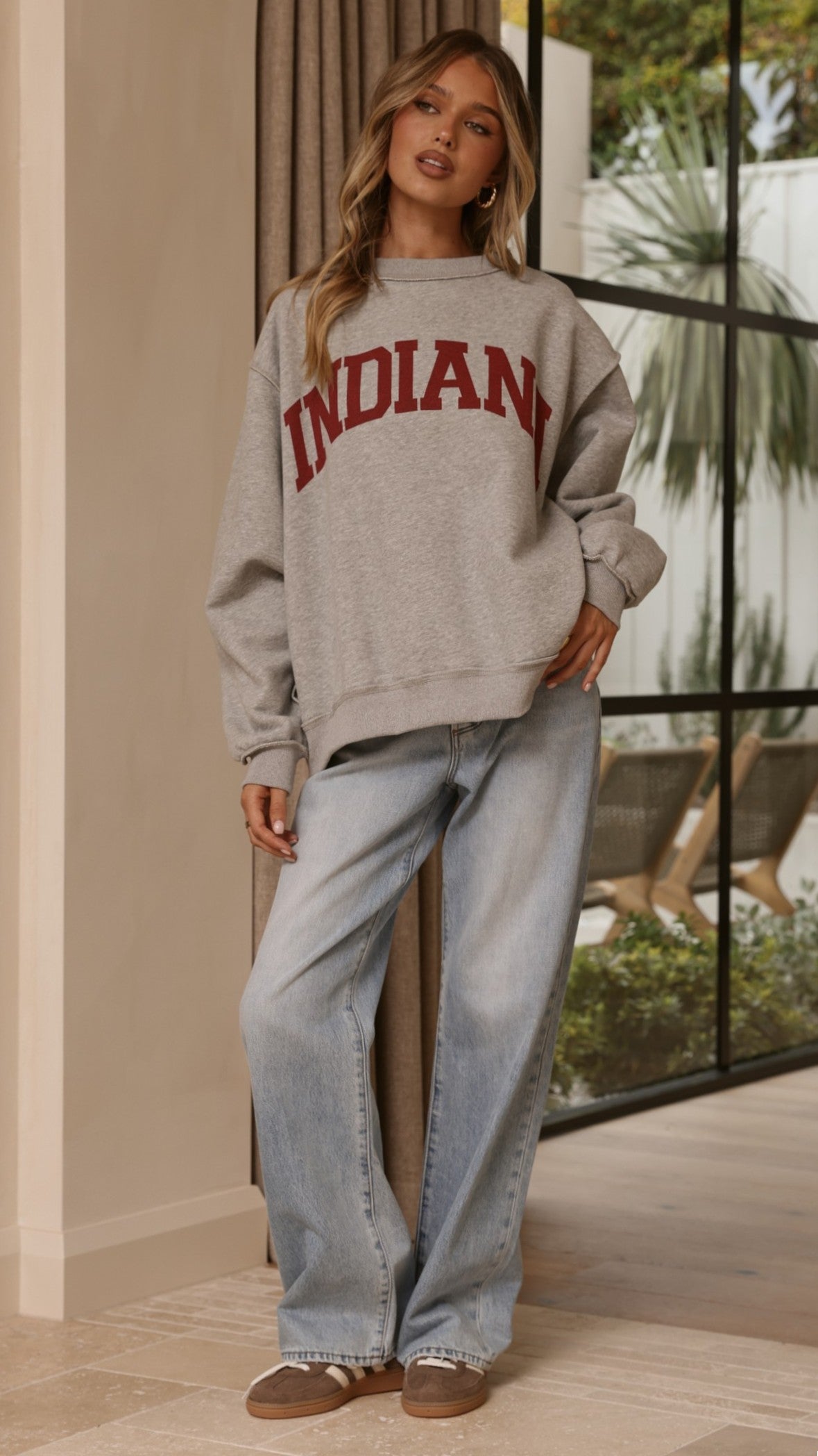 Indiana Crewneck Sweater - Grey - Billy J