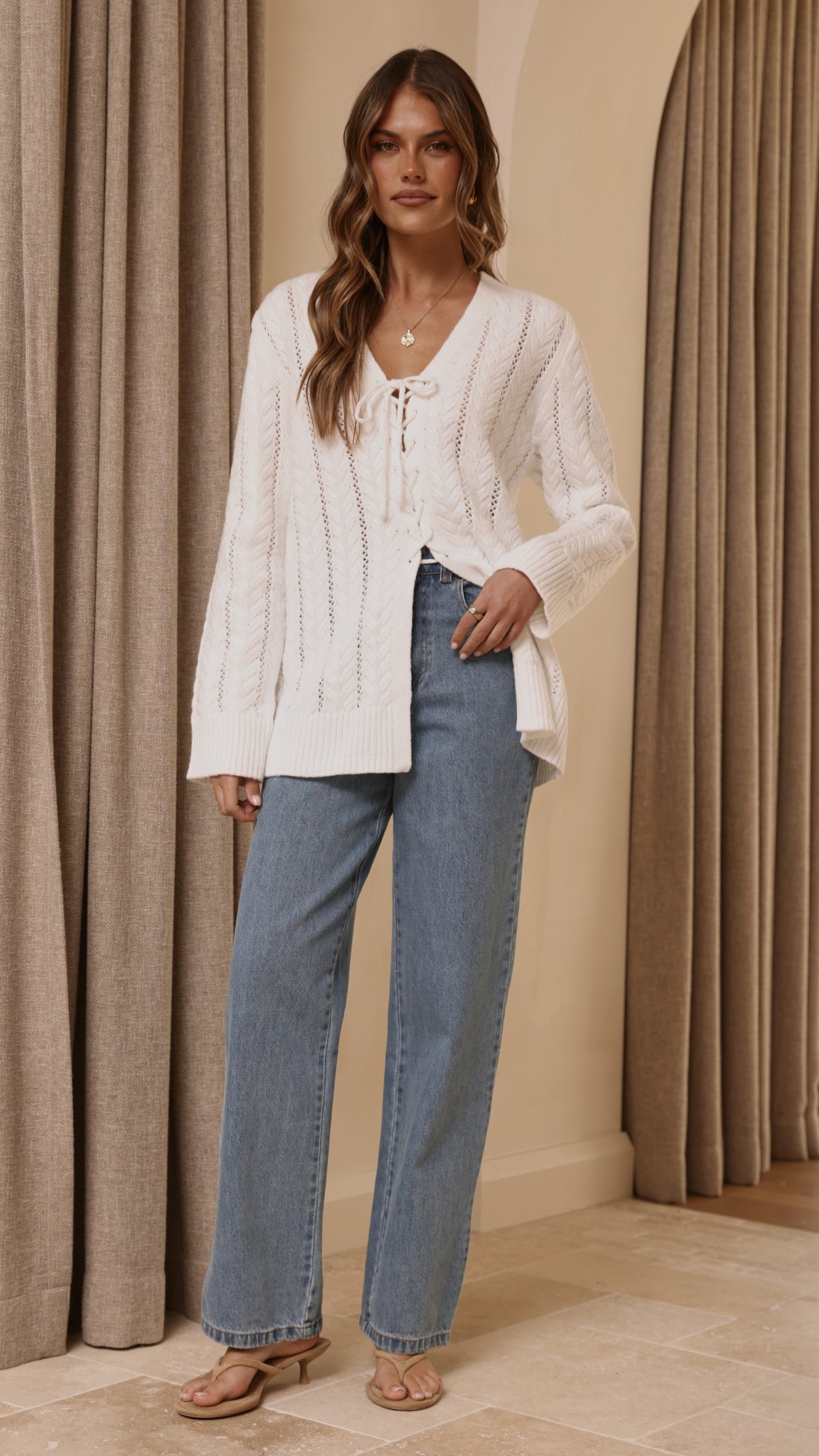 Georgia Knit Top - White - Billy J