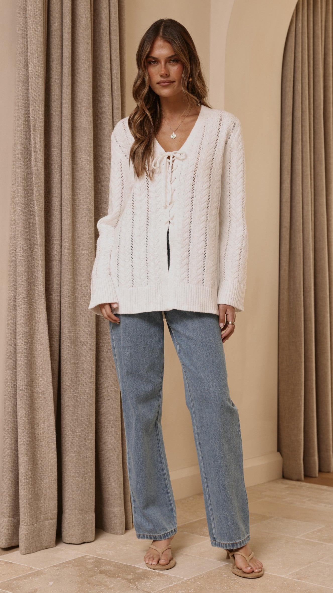 Georgia Knit Top - White - Billy J