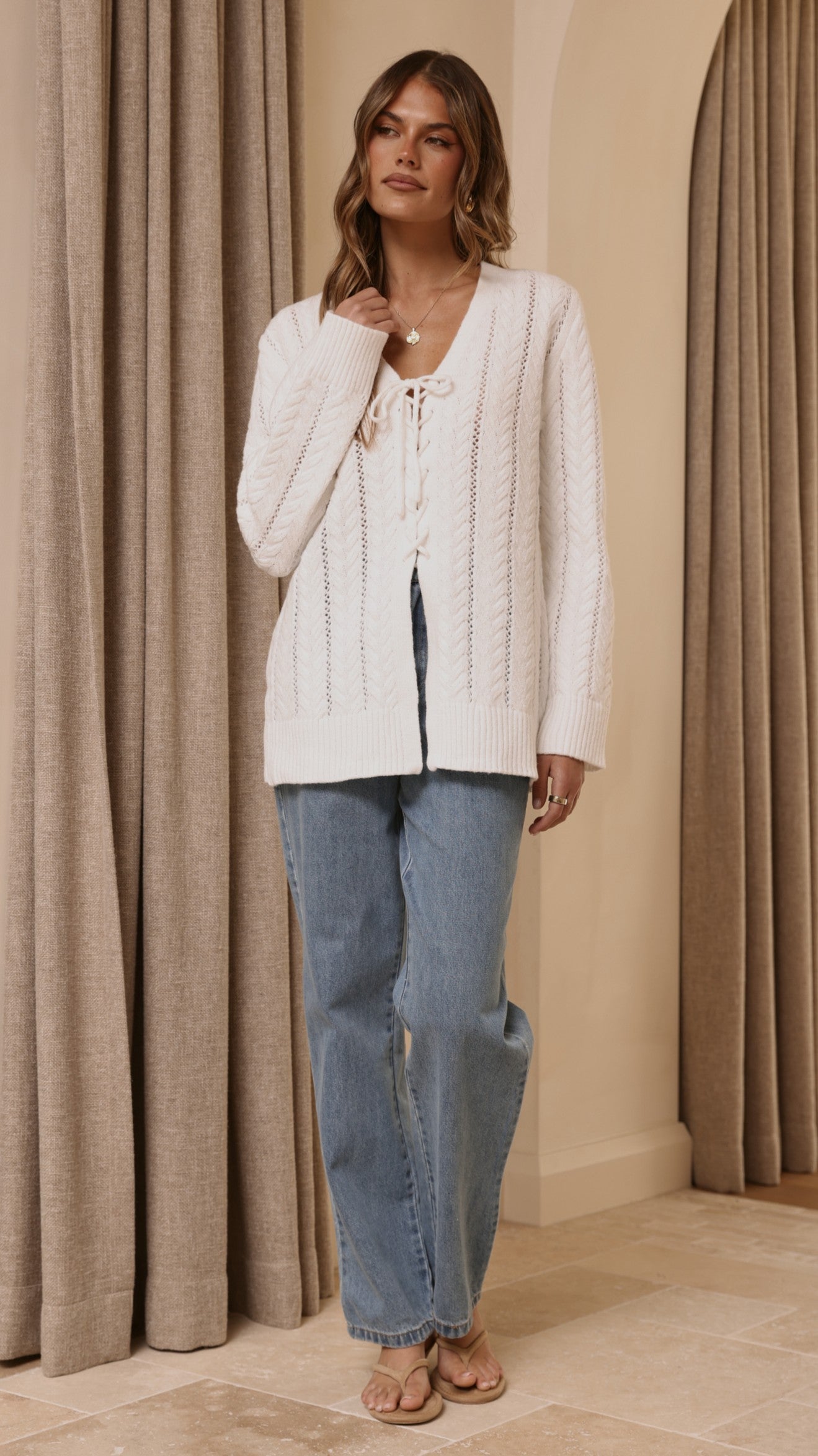 Georgia Knit Top - White - Billy J