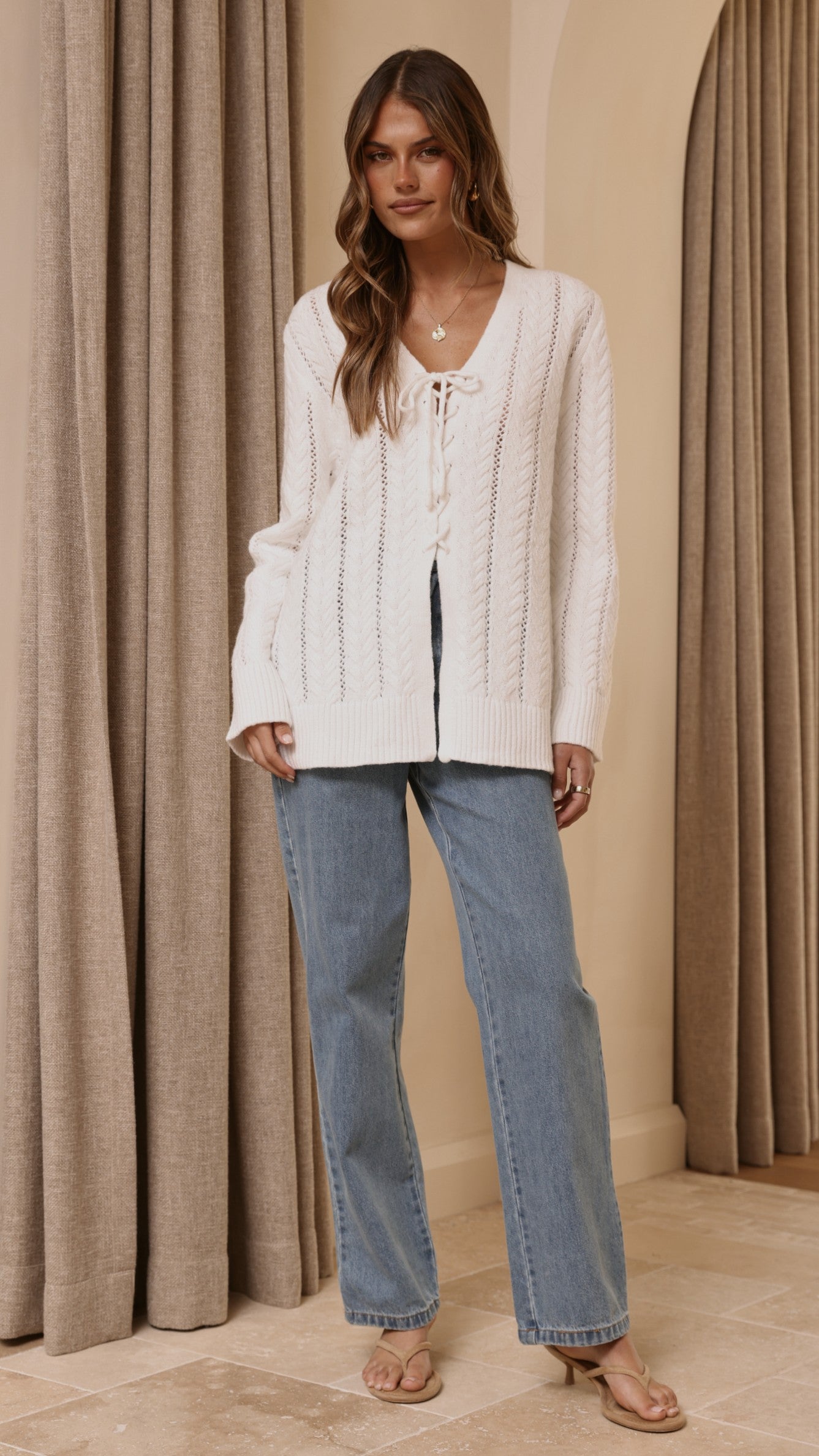 Georgia Knit Top - White - Billy J