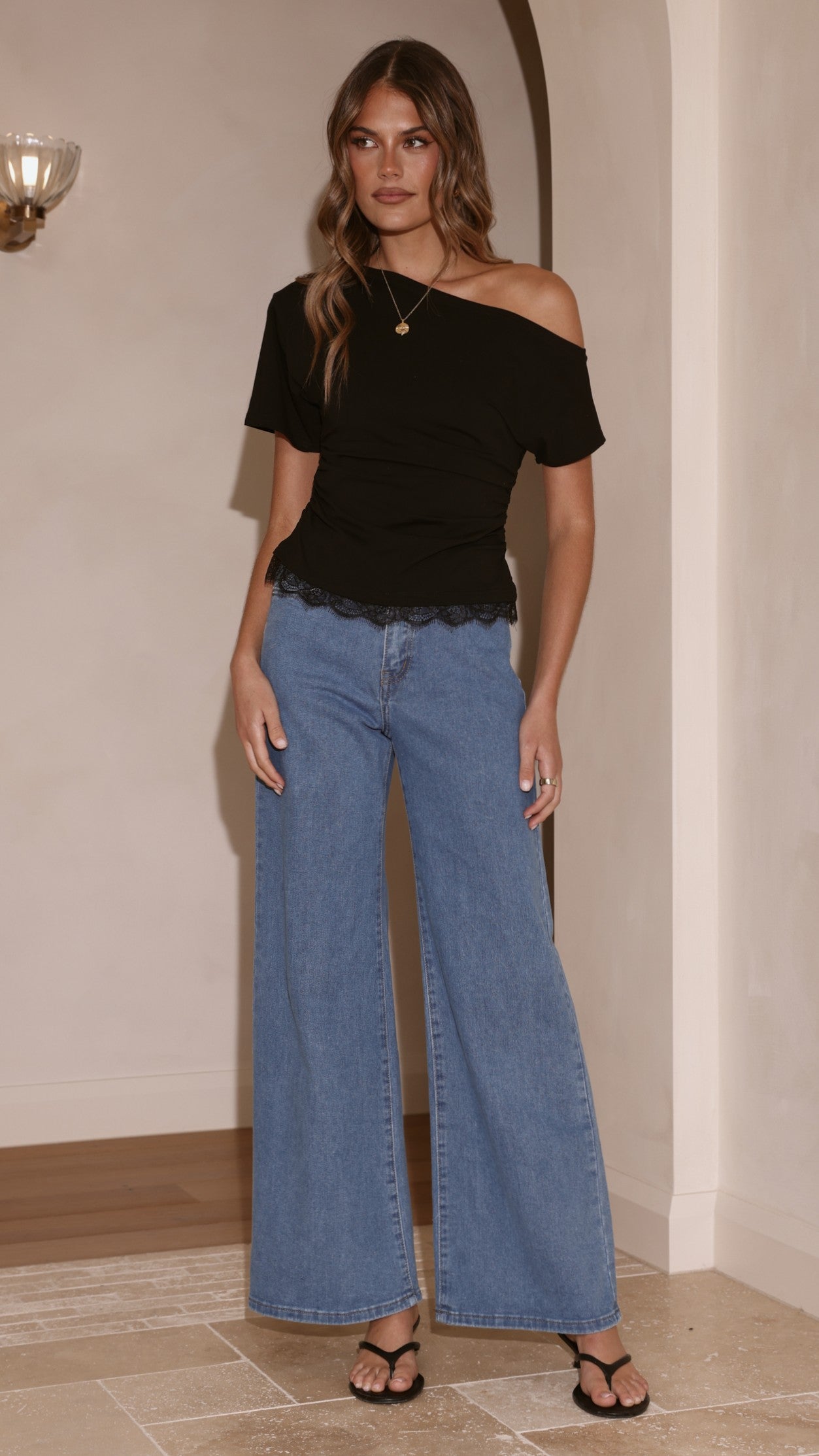Ellery Straight Leg Jeans - Mid Blue - Billy J