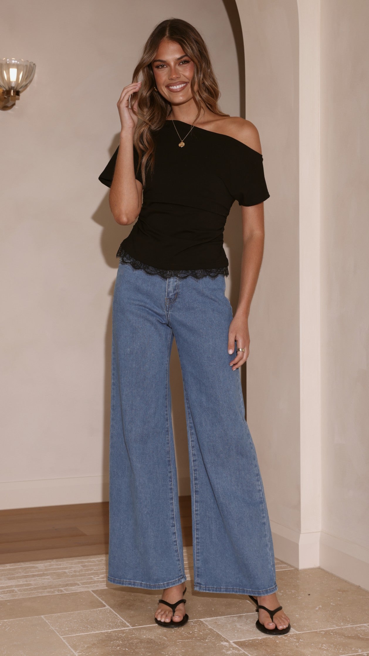 Ellery Straight Leg Jeans - Mid Blue - Billy J