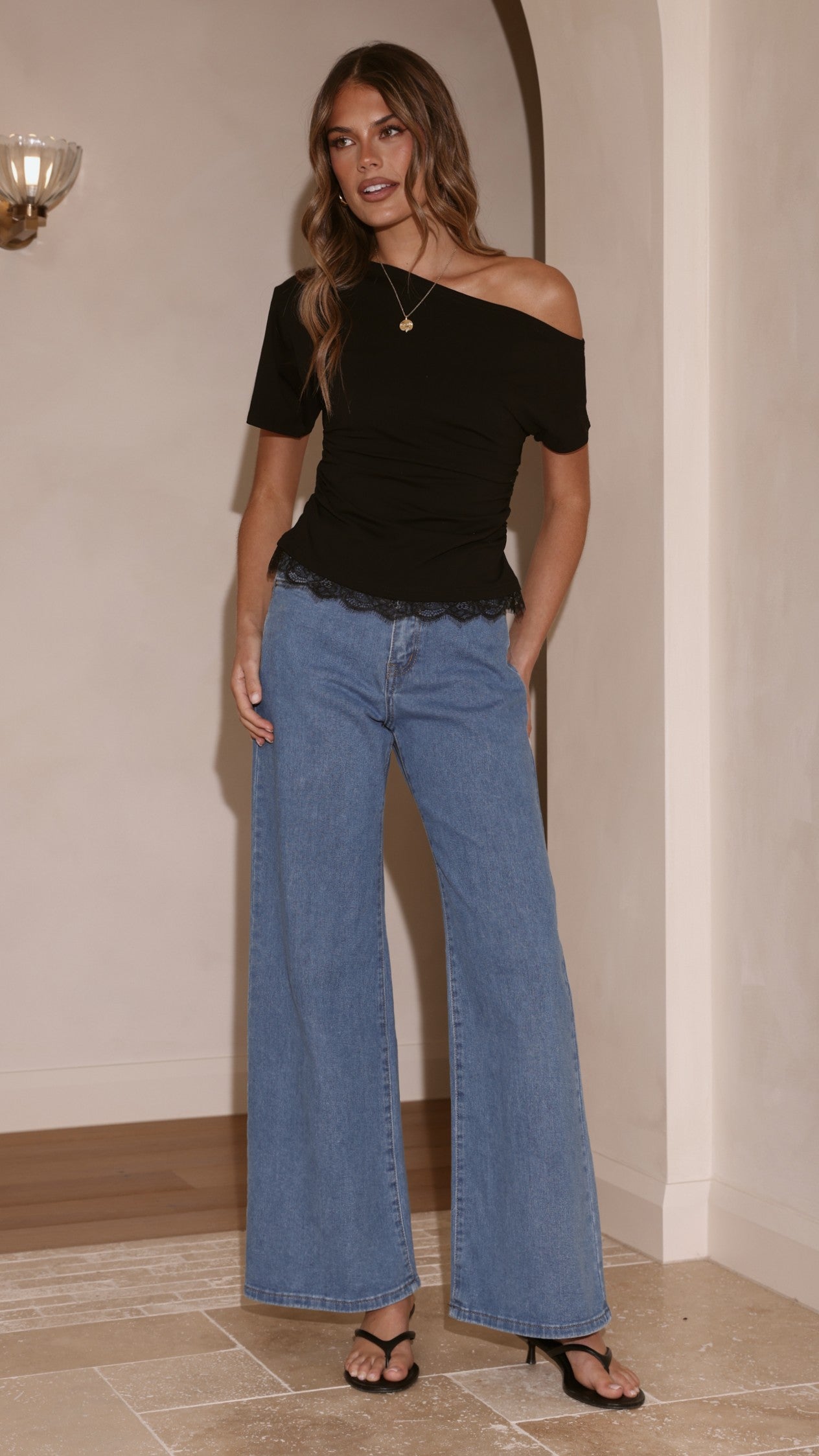 Ellery Straight Leg Jeans - Mid Blue - Billy J