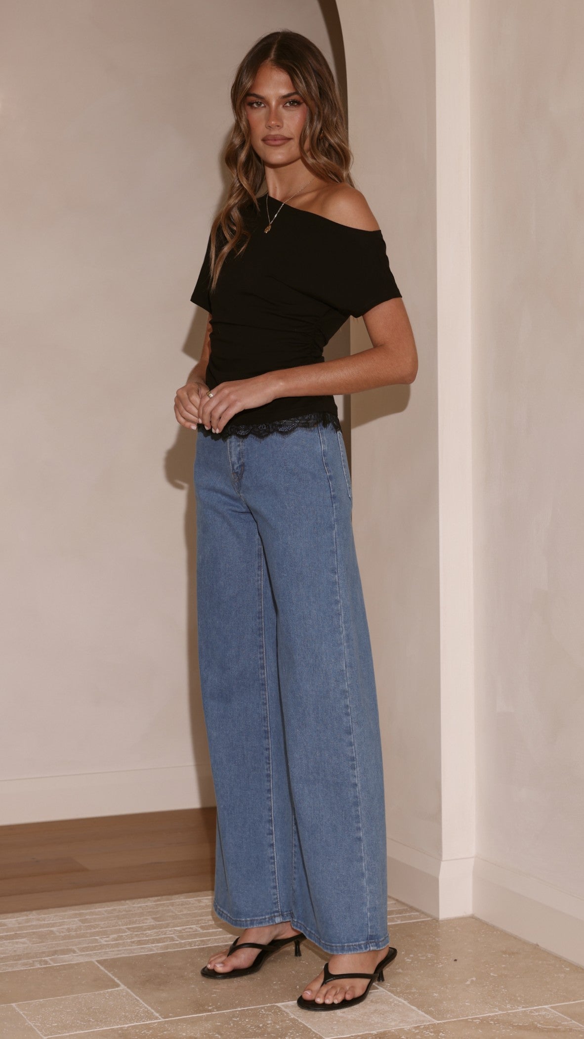 Ellery Straight Leg Jeans - Mid Blue - Billy J