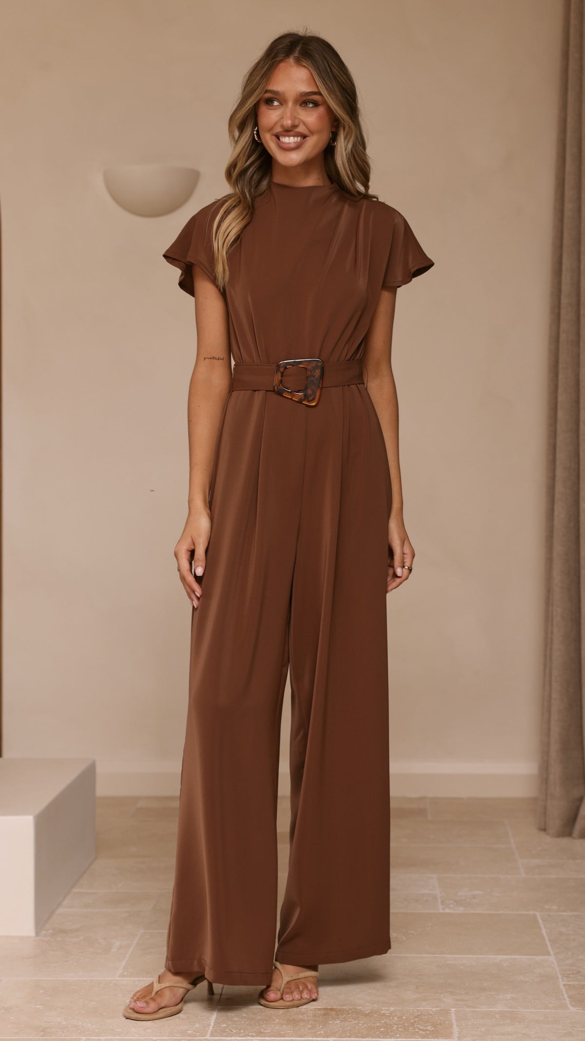 Demitra Jumpsuit - Brown - Billy J