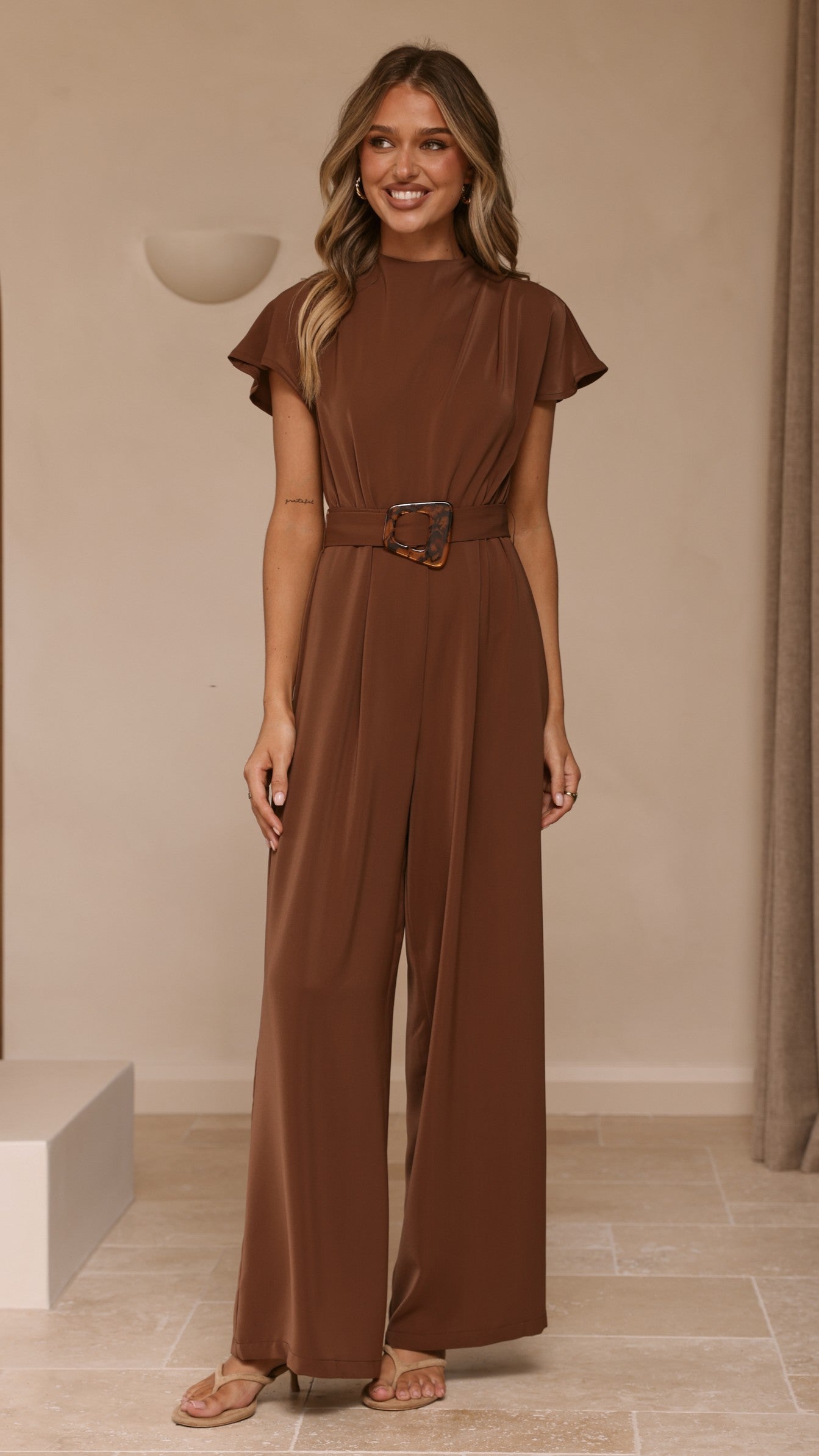 Demitra Jumpsuit - Brown - Billy J