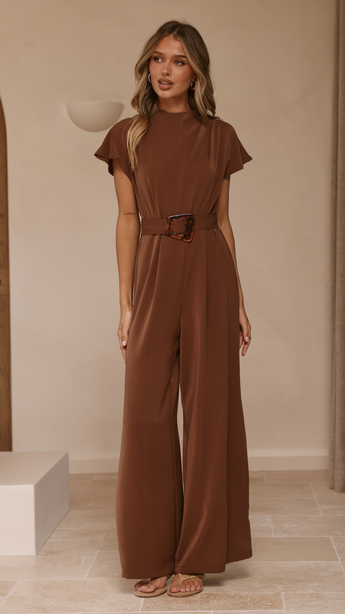 Demitra Jumpsuit - Brown - Billy J