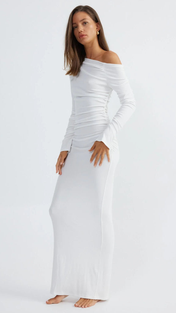 Reyna Maxi Dress - White - Billy J