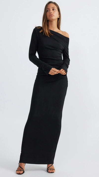 Load image into Gallery viewer, Reyna Maxi Dress - Black - Billy J
