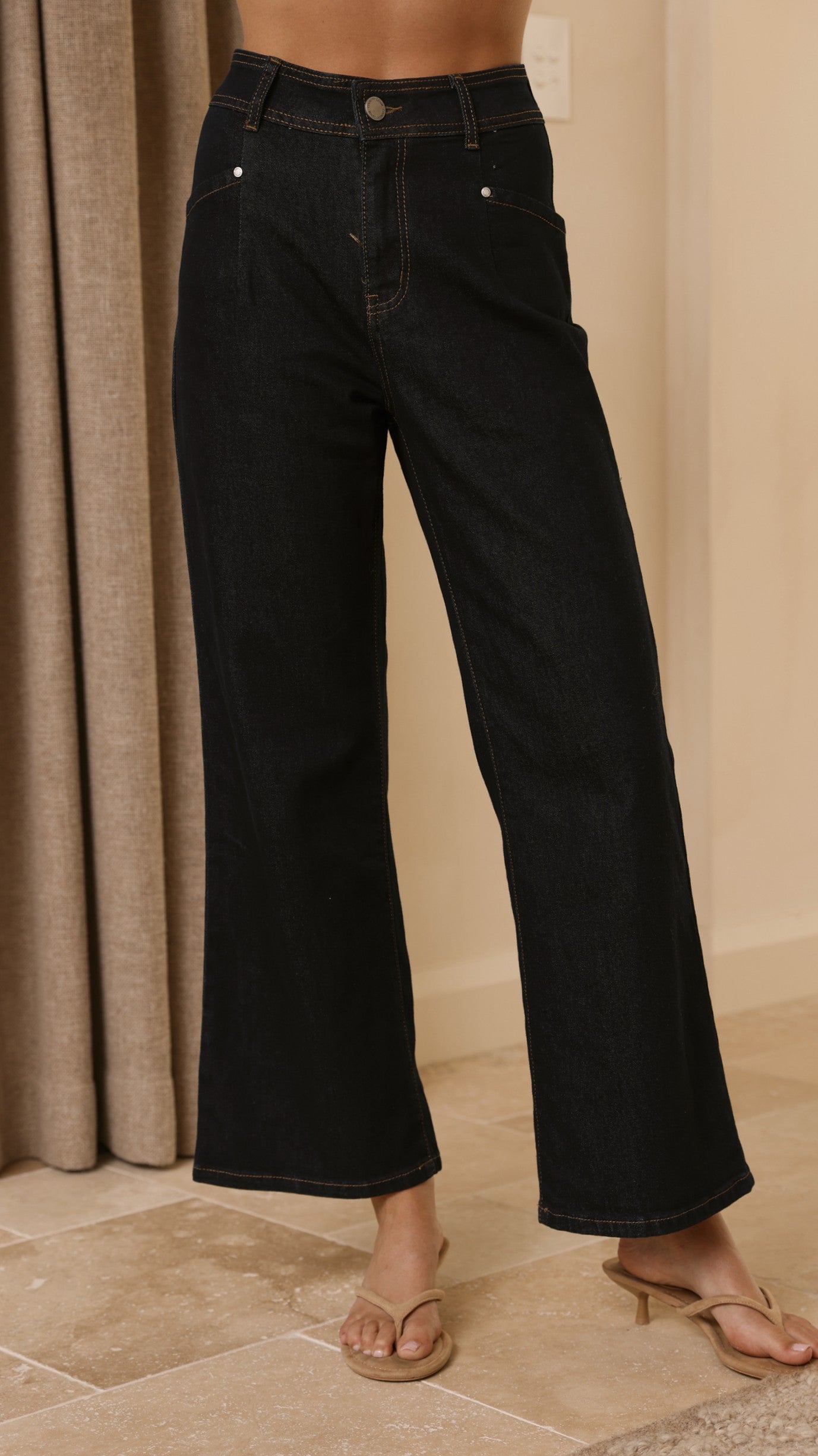 Zayleigh Straight Leg Jeans - Dark Denim - Billy J