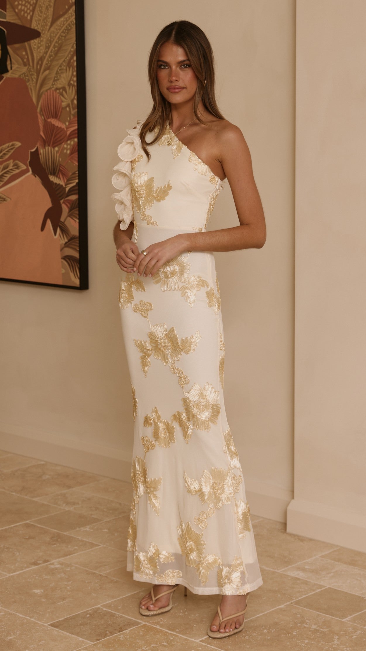 Darlee Maxi Dress - Yellow Floral - Billy J