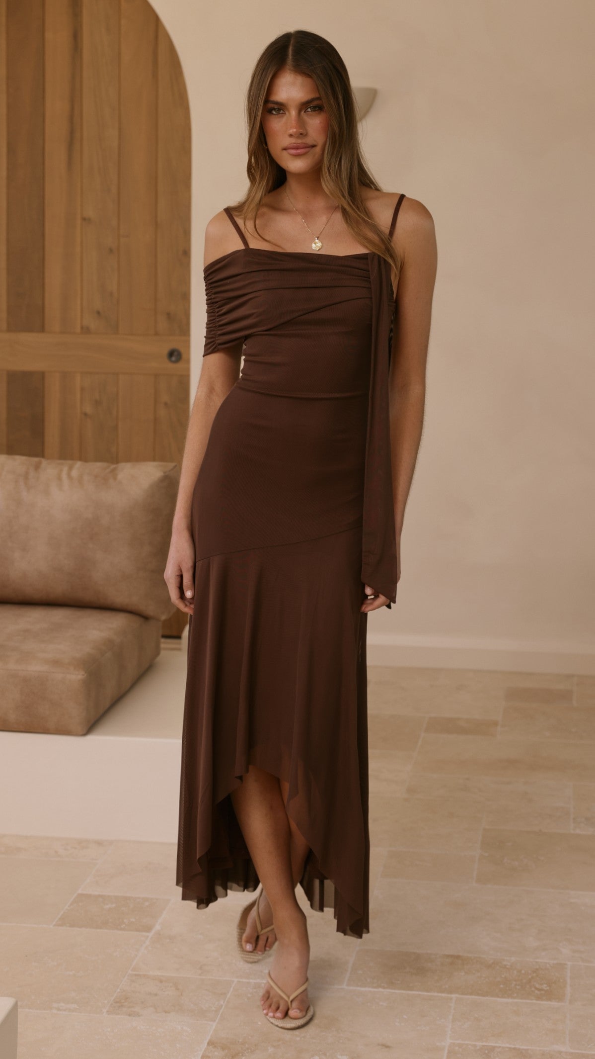 Lucy Maxi Dress - Brown - Billy J