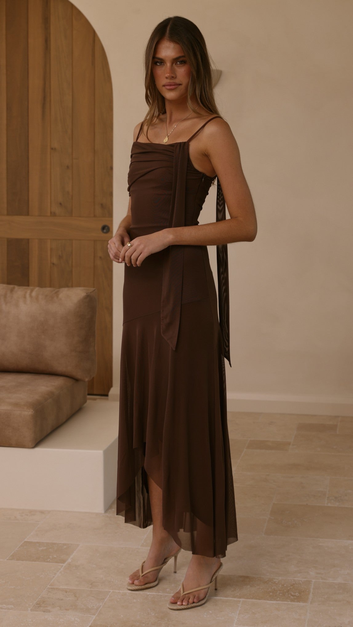 Lucy Maxi Dress - Brown - Billy J