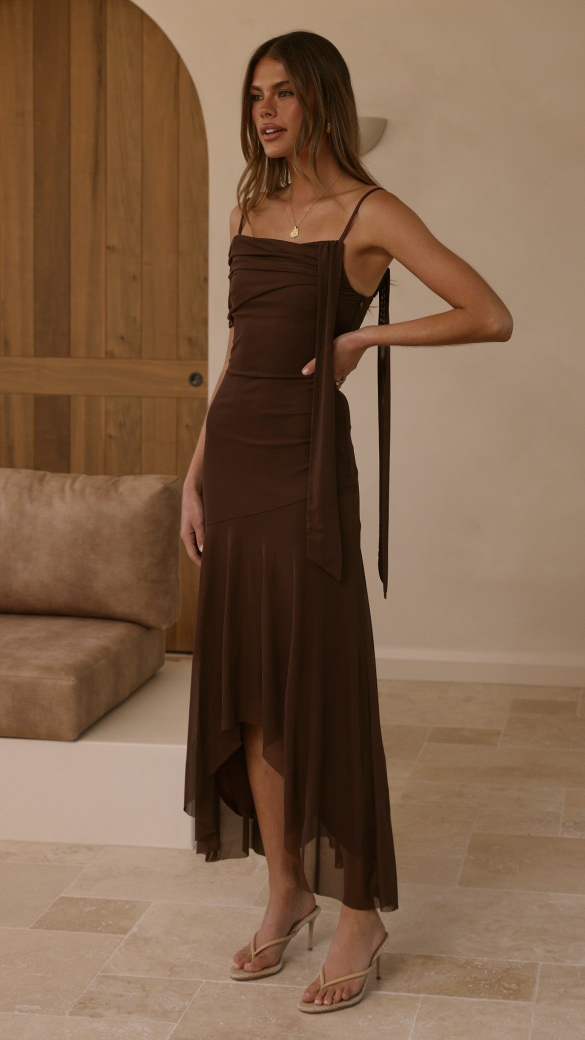 Lucy Maxi Dress - Brown - Billy J