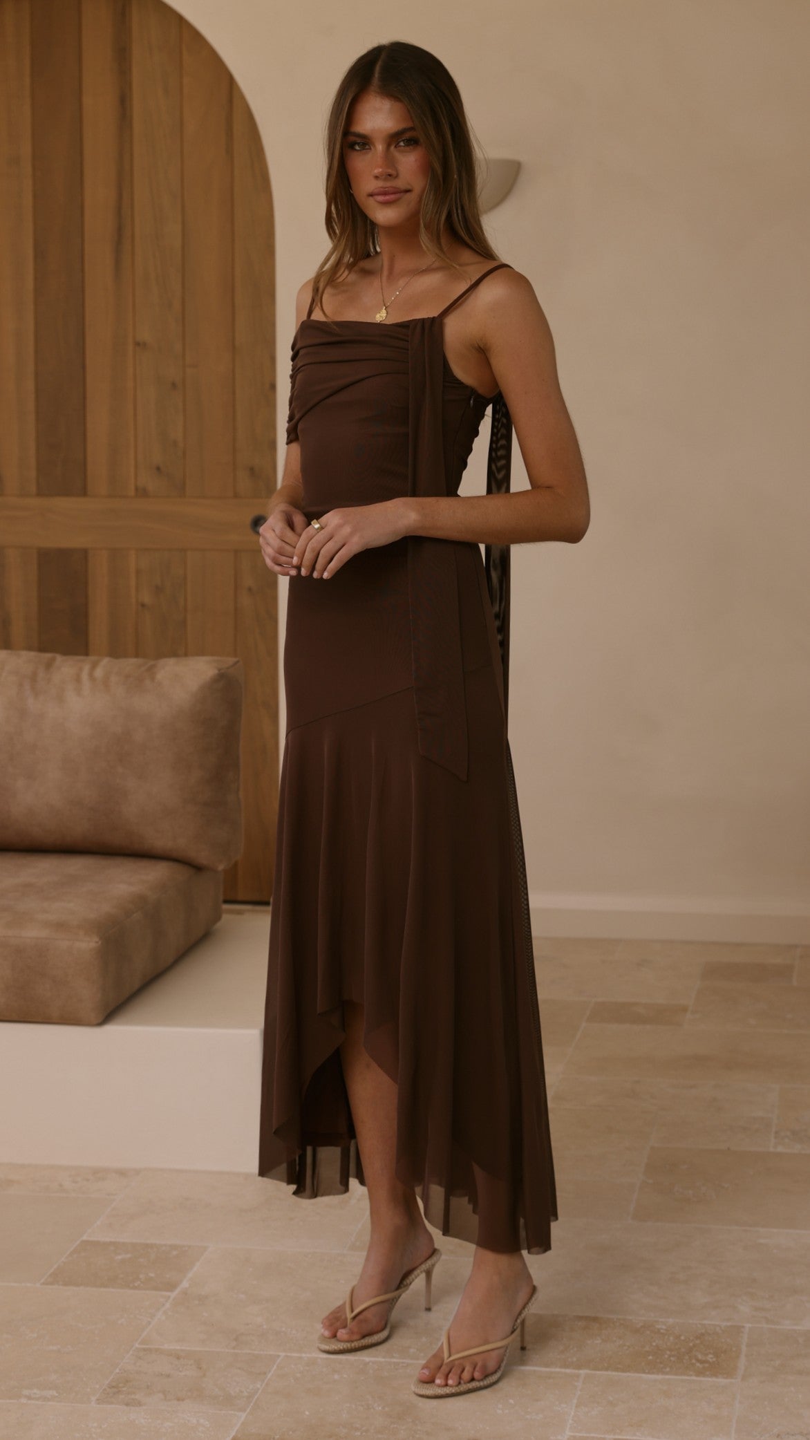 Lucy Maxi Dress - Brown - Billy J