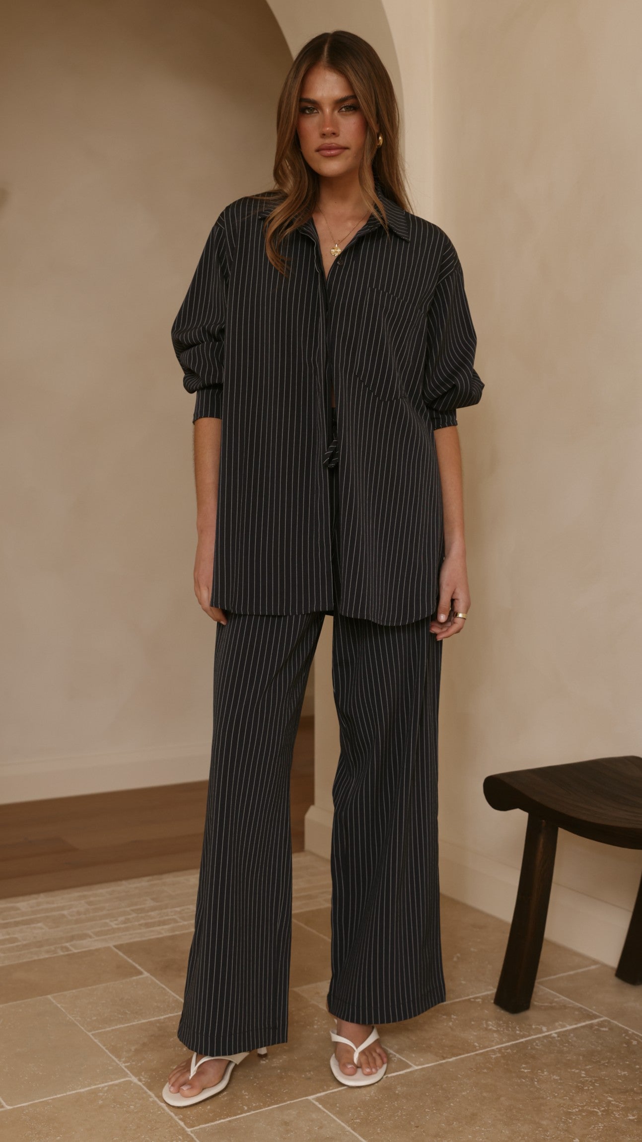 Zaila Pants - Navy/White Stripe - Billy J