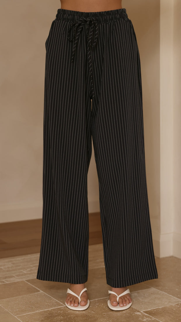 Zaila Pants - Navy/White Stripe - Billy J