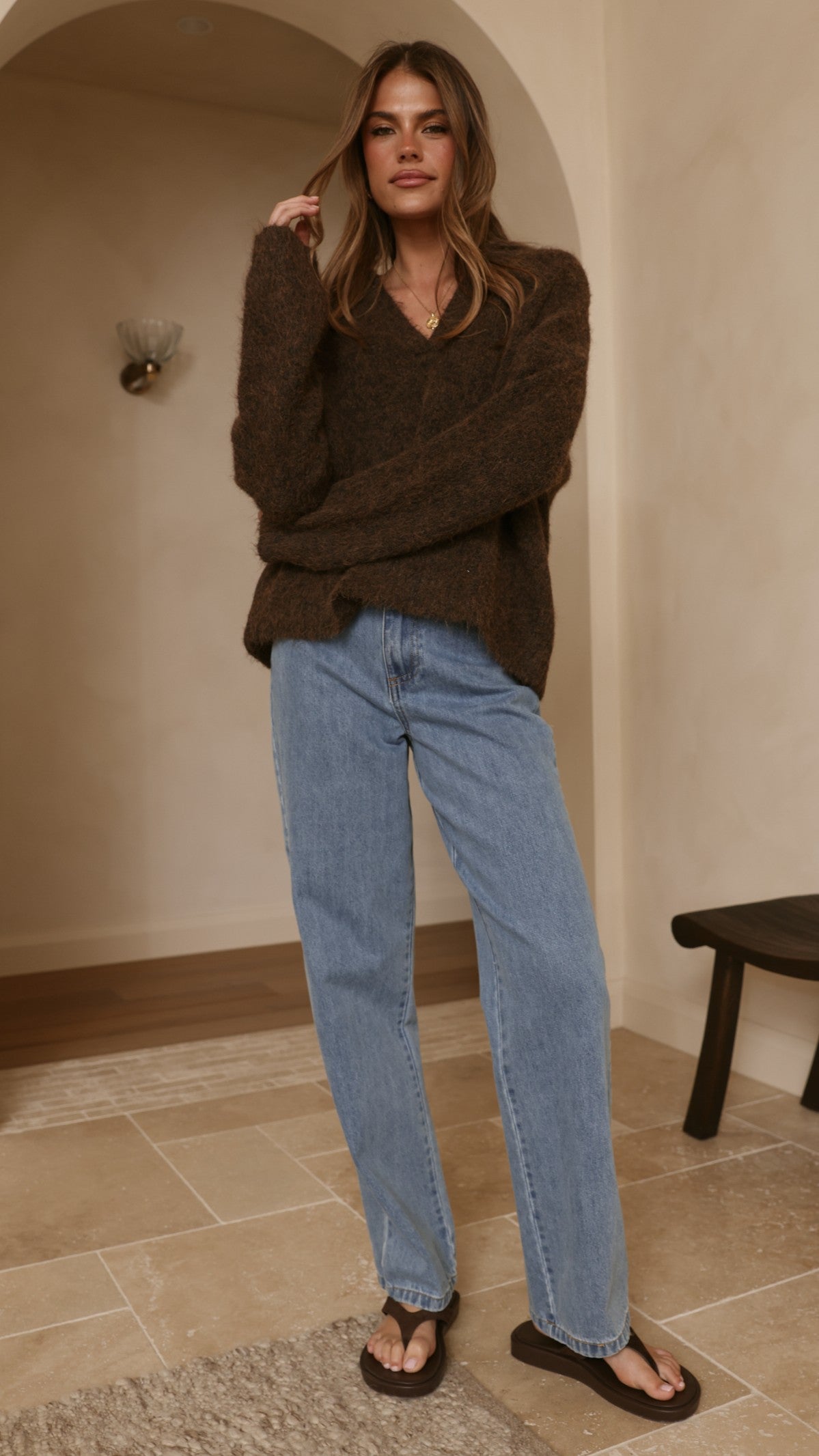Kouvr Knit Sweater - Brown - Billy J