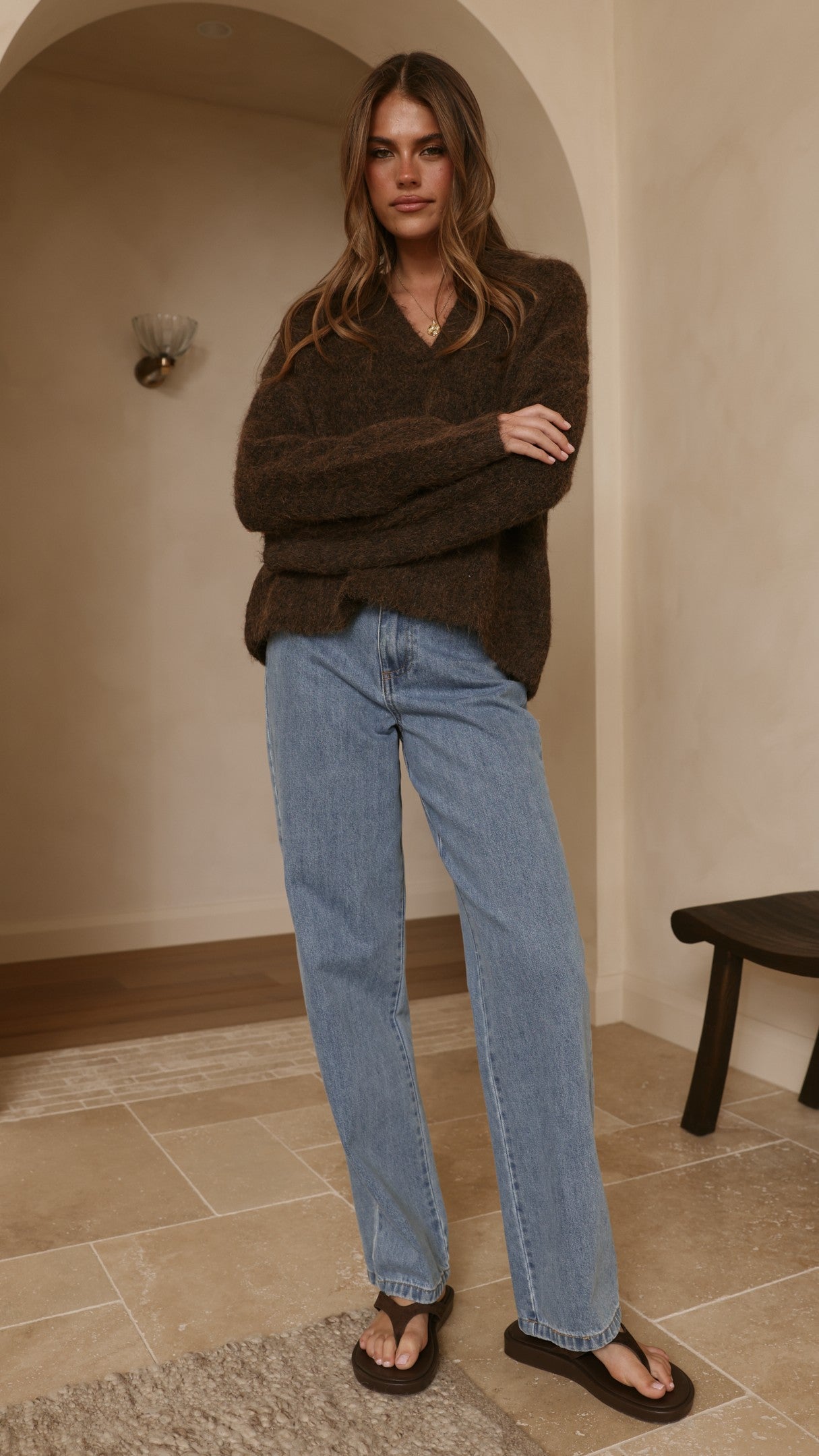 Kouvr Knit Sweater - Brown - Billy J
