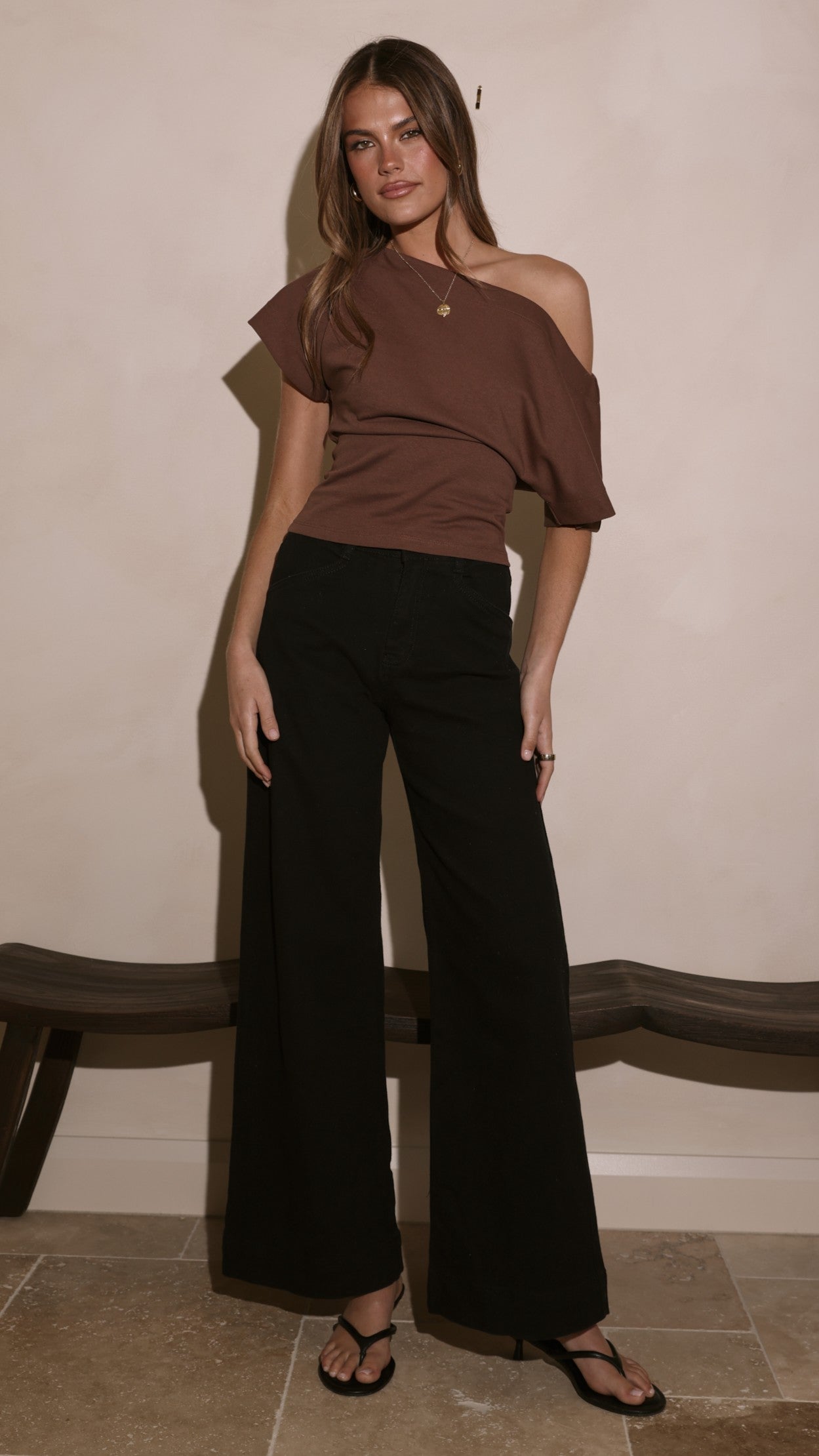 Zandra Wide Leg Jeans - Black - Billy J