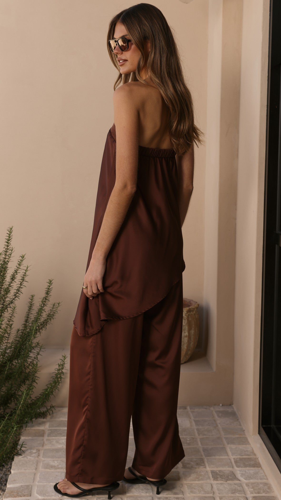 Tova Strapless Top - Chocolate - Billy J