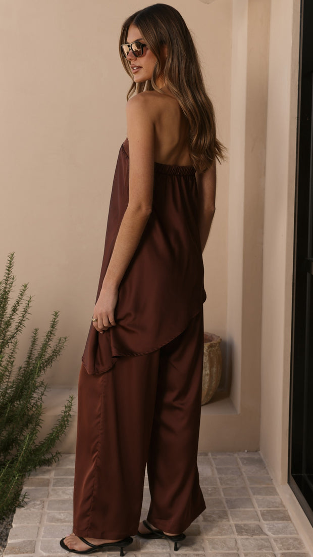 Tova Strapless Top - Chocolate - Billy J