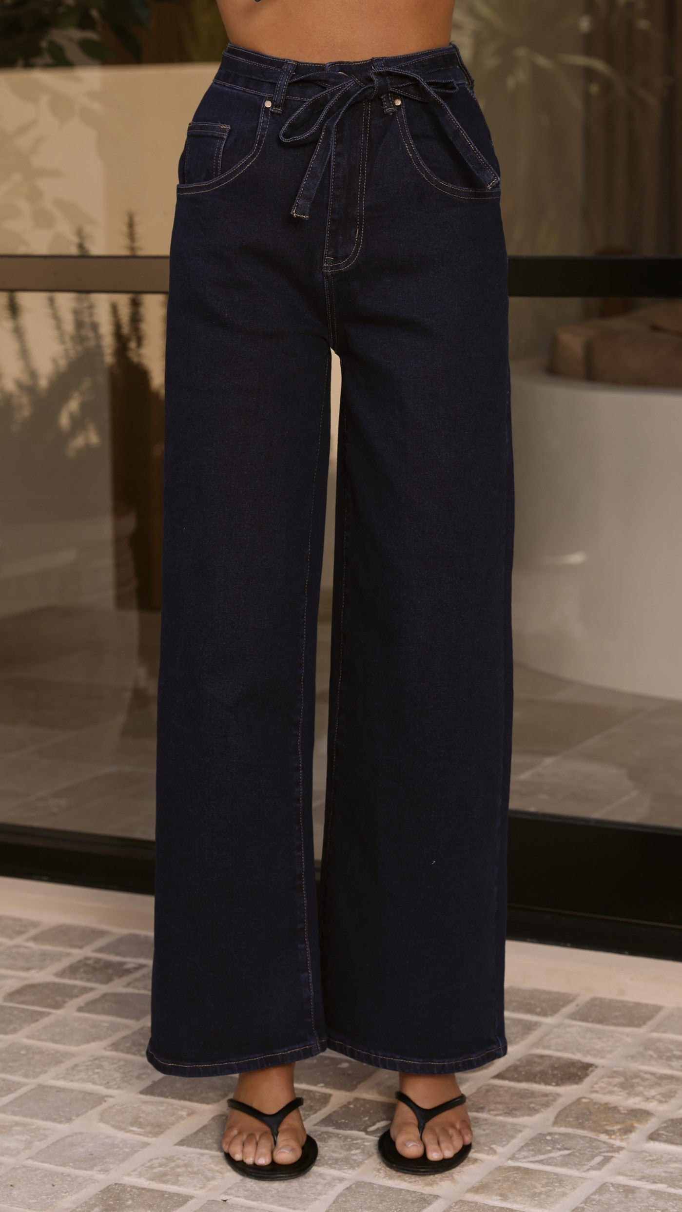 Nyra Wide Leg Jeans - Indigo - Billy J