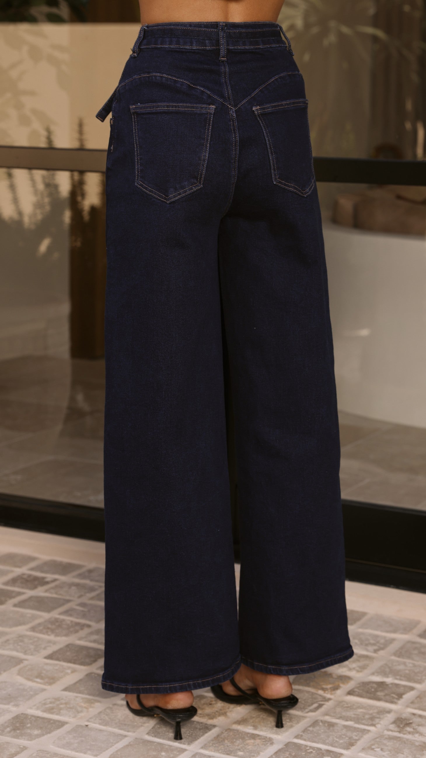 Nyra Wide Leg Jeans - Indigo - Billy J