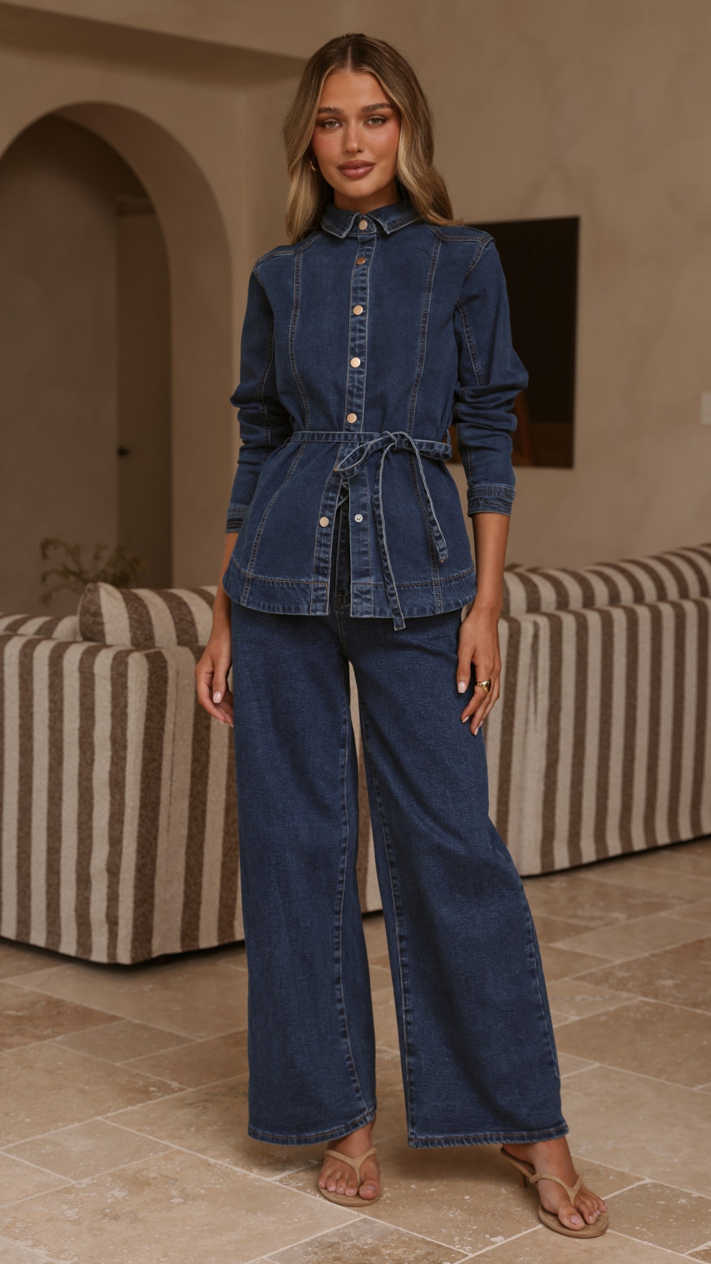 Selene Denim Jacket - Dark Denim - Billy J