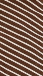 Tiarna Side Ruched Tee - Brown/White Stripe - Billy J