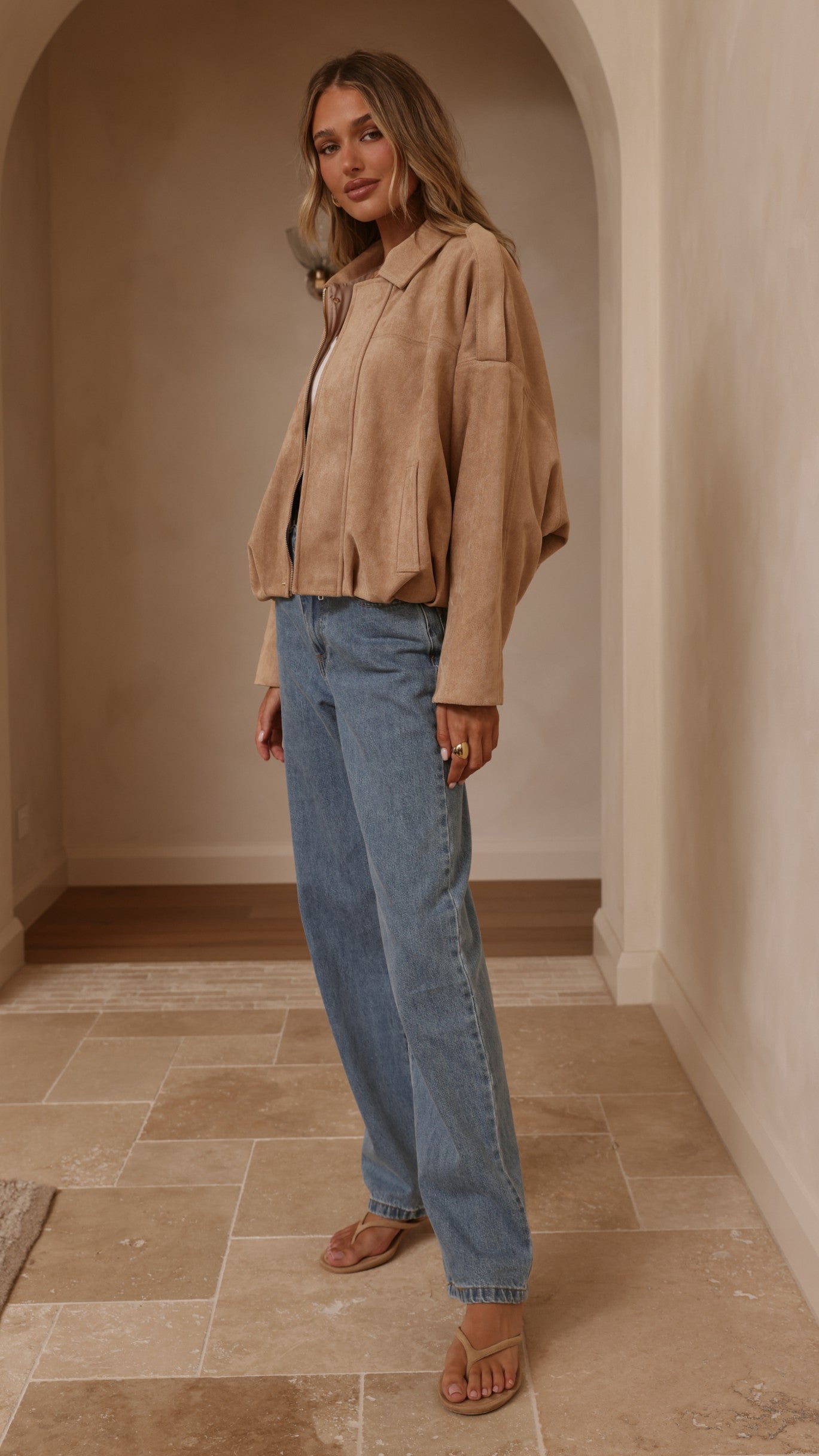 Leela Bomber Jacket - Camel - Billy J