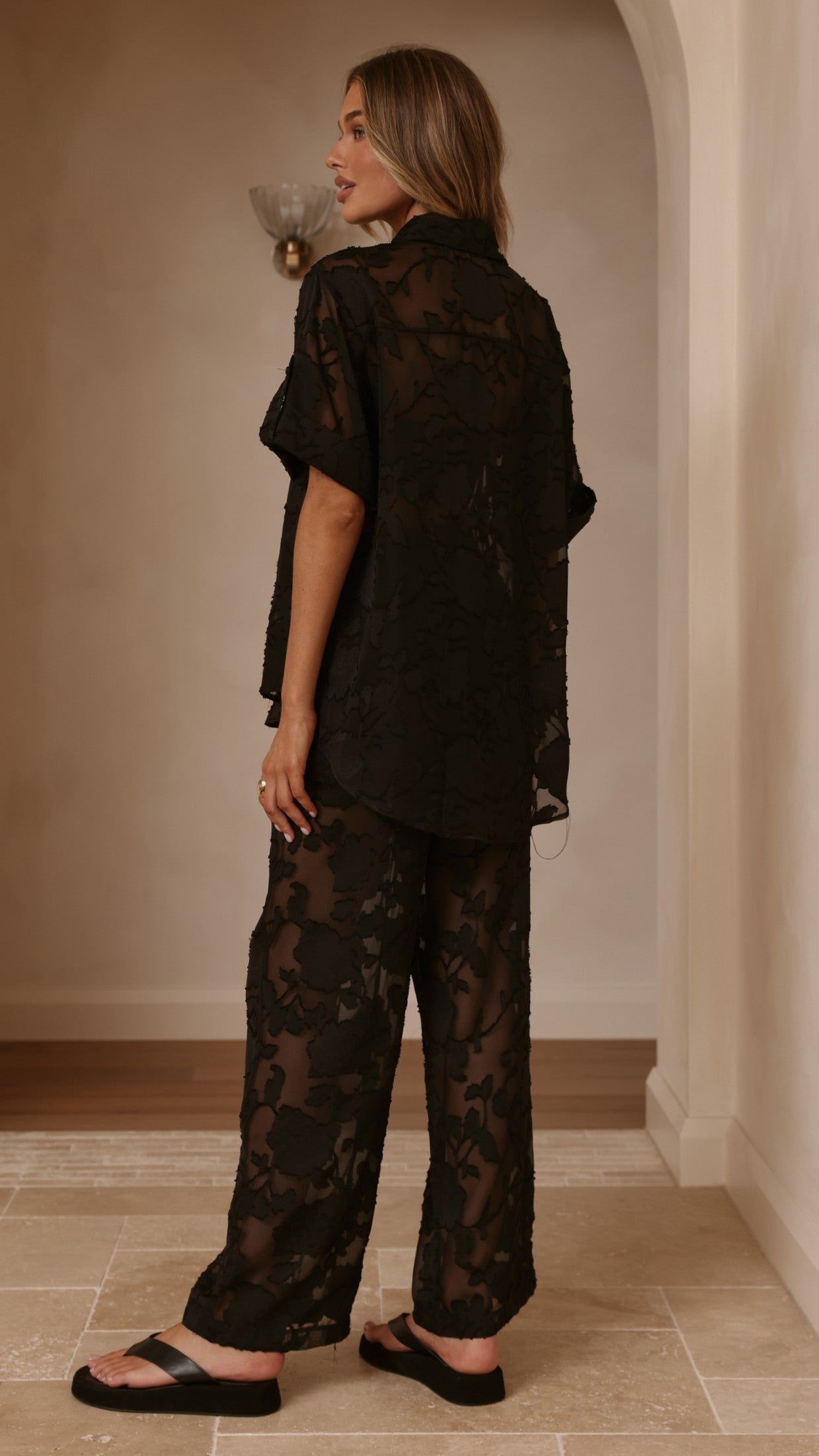 Mollie Lace Pants - Black - Billy J