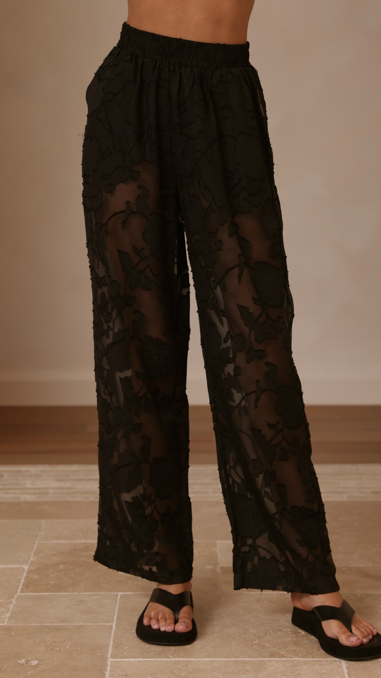 Mollie Lace Pants - Black - Billy J