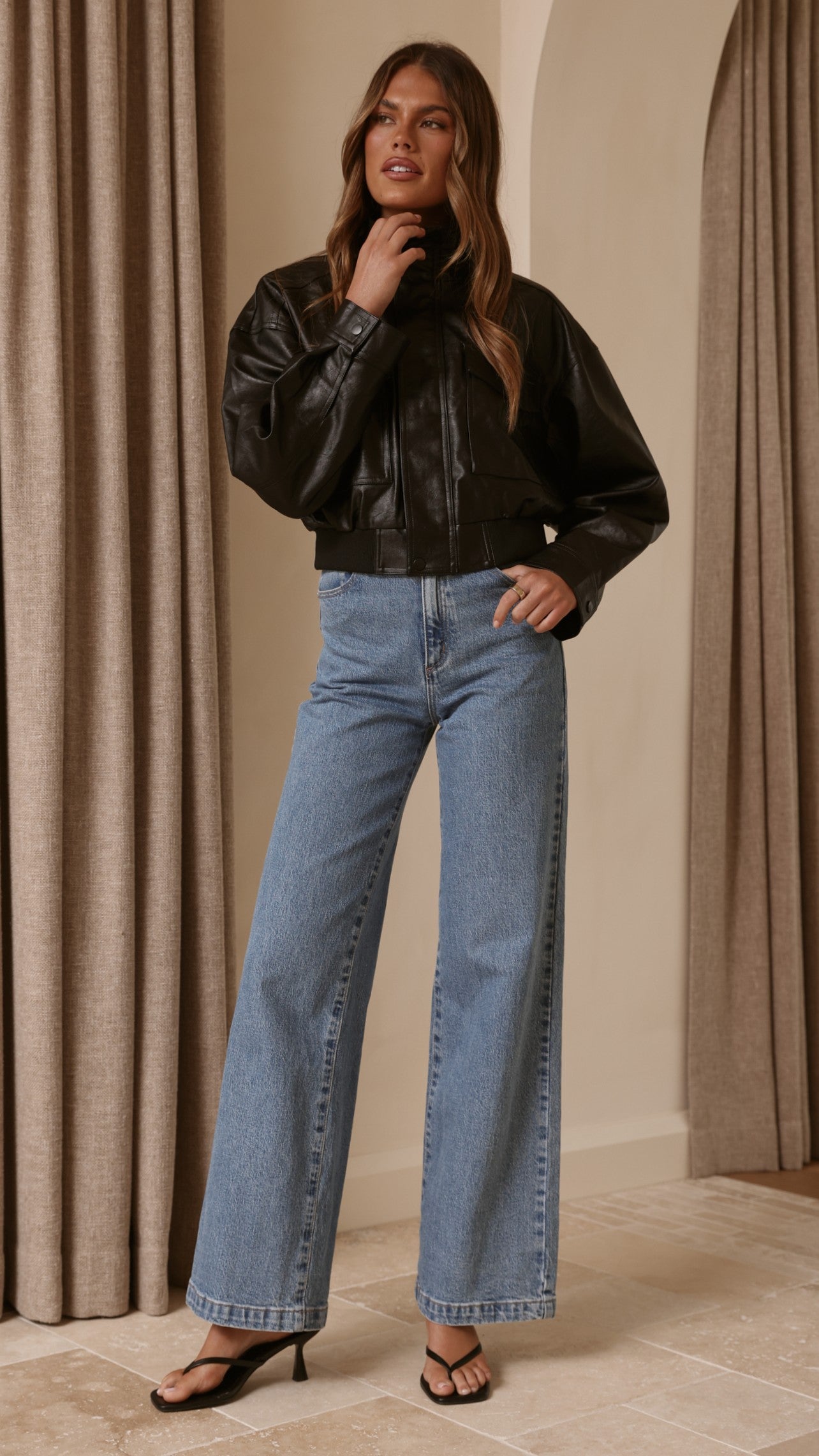 Hugo Funnel Neck Jacket - Black - Billy J