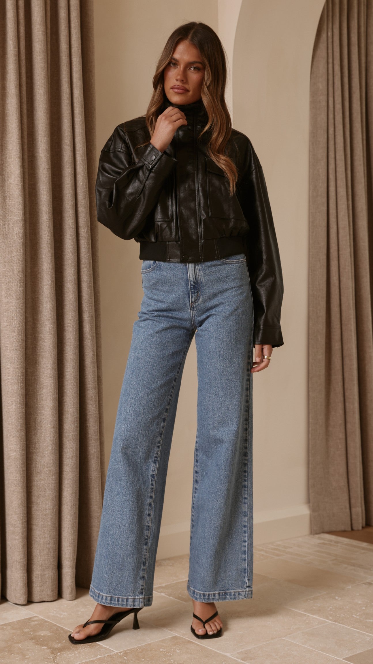 Hugo Funnel Neck Jacket - Black - Billy J